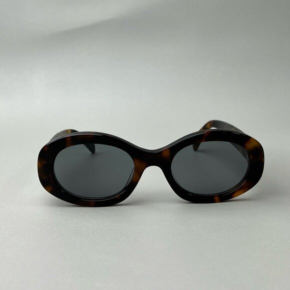 Celine Brown Triomphe 01 Oval Sunglasses - Picture 2 of 6